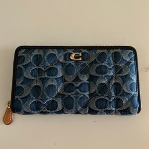 Coach Denim Accordion Wallet